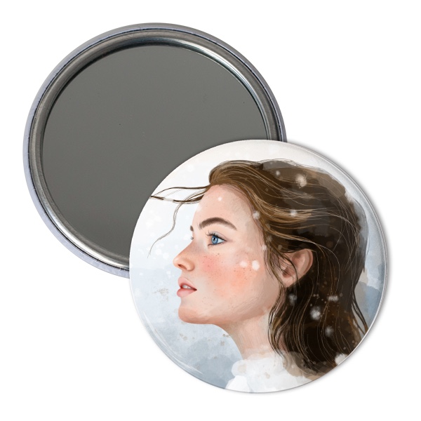 Zrcátko s potiskem Dívka ve sněhu