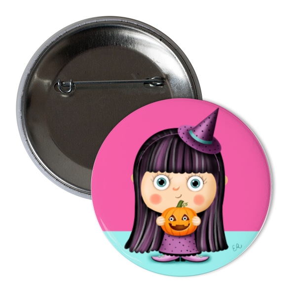 Odznáček  s potiskem Malá čarodějka