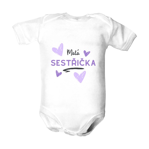 Dětské body s potiskem Malá sestřička 