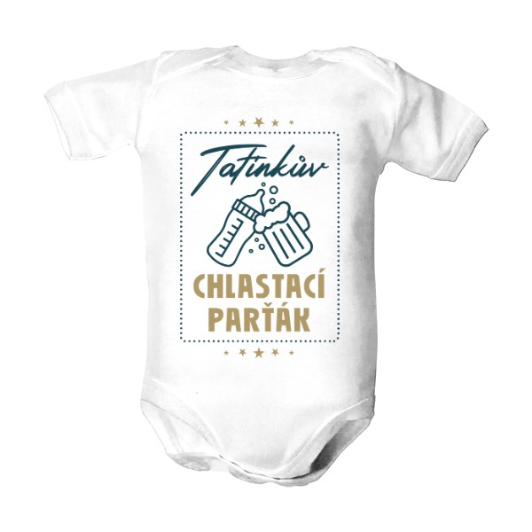 Dětské body s potiskem Tatínkův chlastací parťák